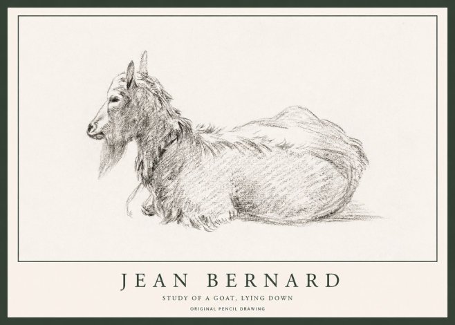 Jean Bernard Study of a Goat I No6 - Poszter