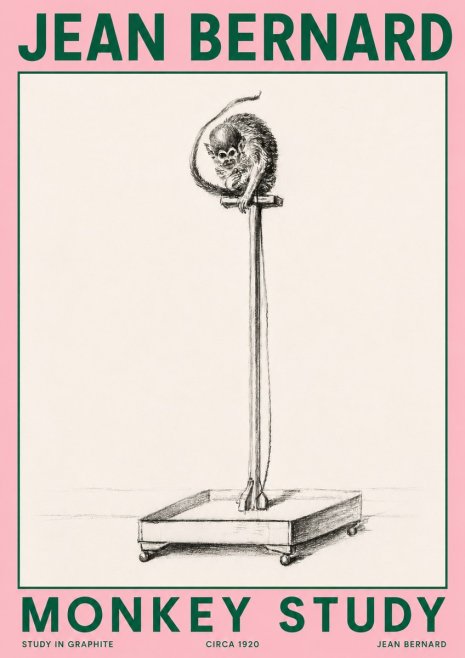 Jean Bernard Monkey Study No4 - Poszter