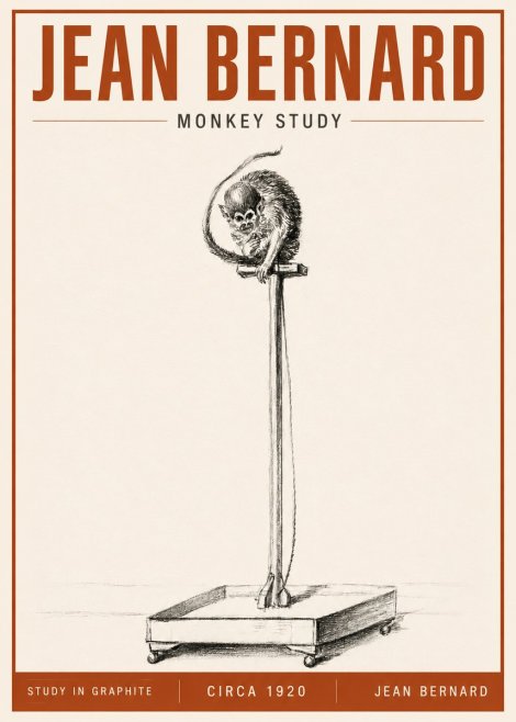 Jean Bernard Monkey Study No5 - Poszter