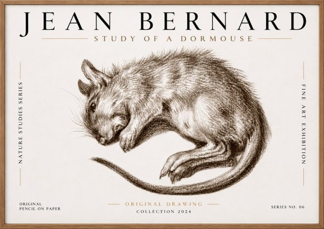 Jean Bernard Study of a Dormouse No6 - Poszter