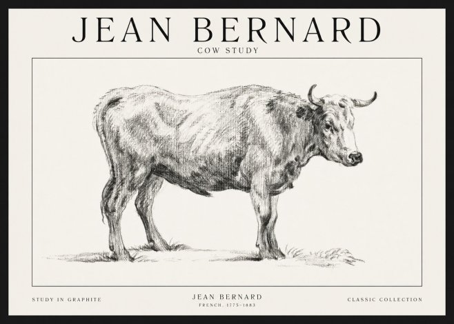 Jean Bernard Cow Study No1 - Poszter