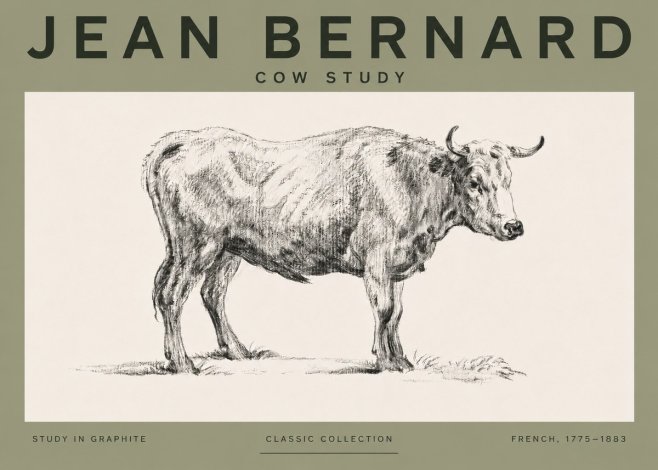 Jean Bernard Cow Study No4 - Poszter