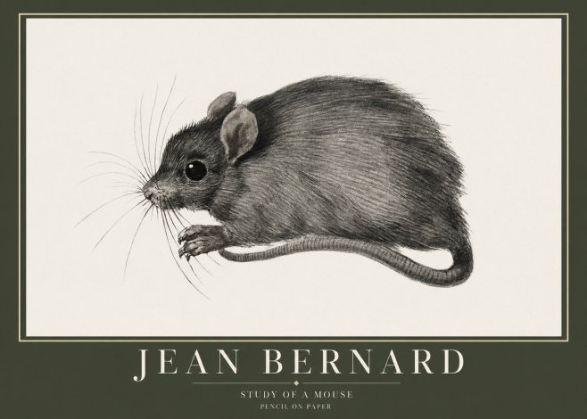 Jean Bernard Mouse Study No5 - Poszter