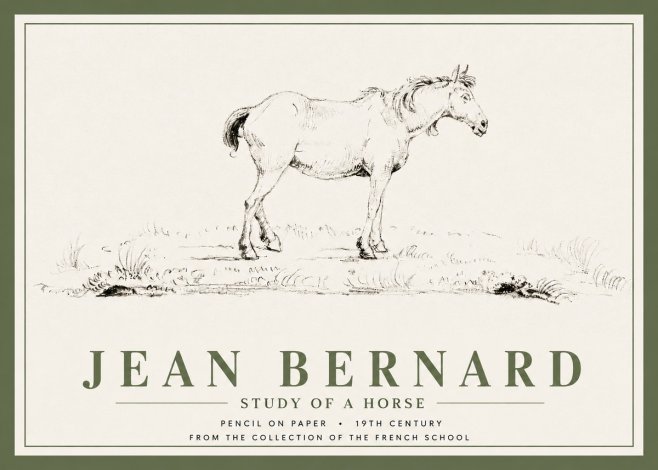 Jean Bernard Study of a Horse IV No5 - Poszter
