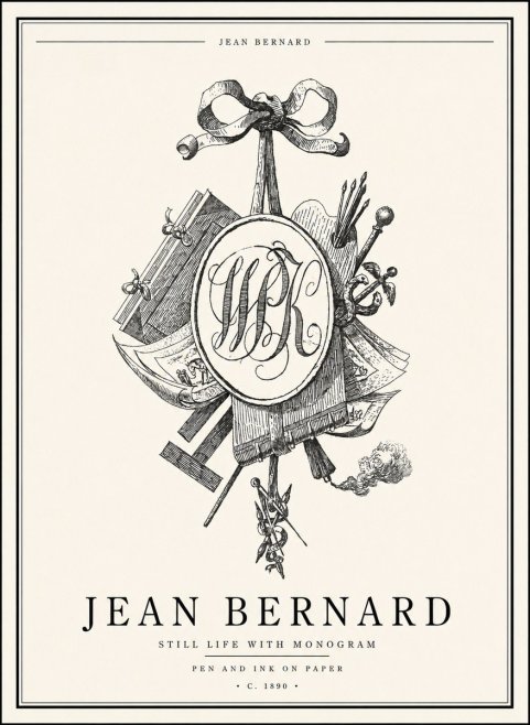 Jean Bernard Still Life with Monogram No1 - Poszter