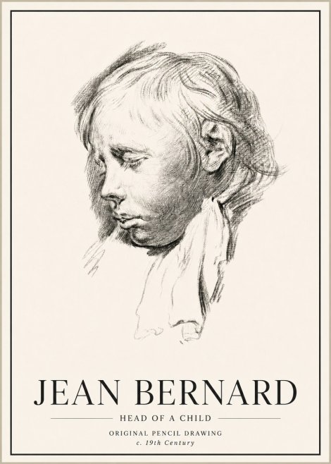 Jean Bernard Head of a Child No5 - Poszter
