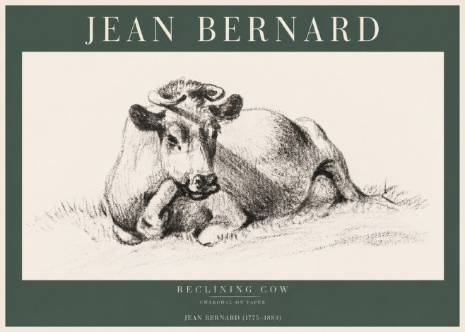 Jean Bernard Reclining Cow I No2 - Poszter