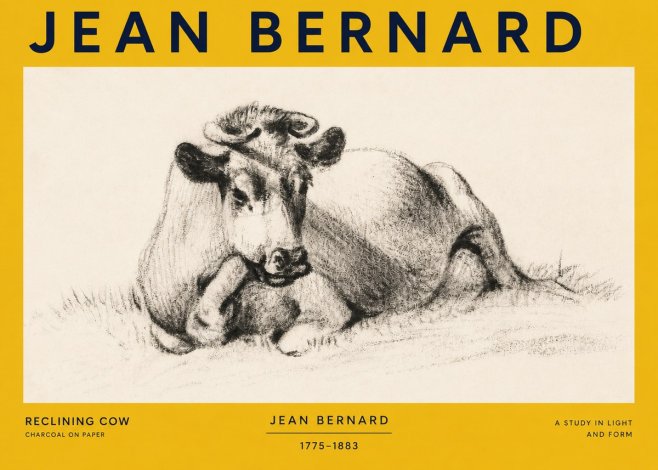 Jean Bernard Reclining Cow I No3 - Poszter