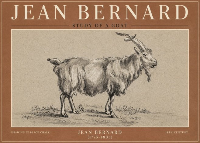 Jean Bernard Study of a Goat II No6 - Poszter