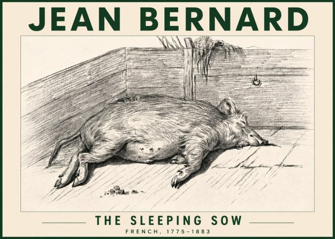 Jean Bernard The Sleeping Sow No4 - Poszter