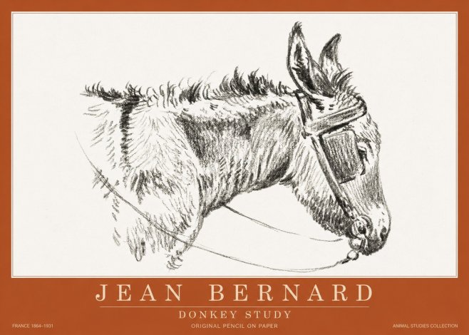 Jean Bernard Donkey Study II No2 - Poszter