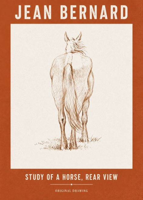 Jean Bernard Study of a Horse, Rear View No3 - Poszter