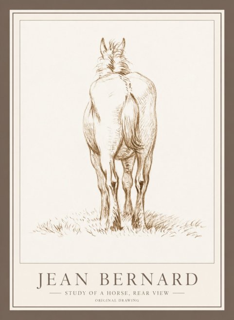 Jean Bernard Horse Study - from Behind No5 - Poszter