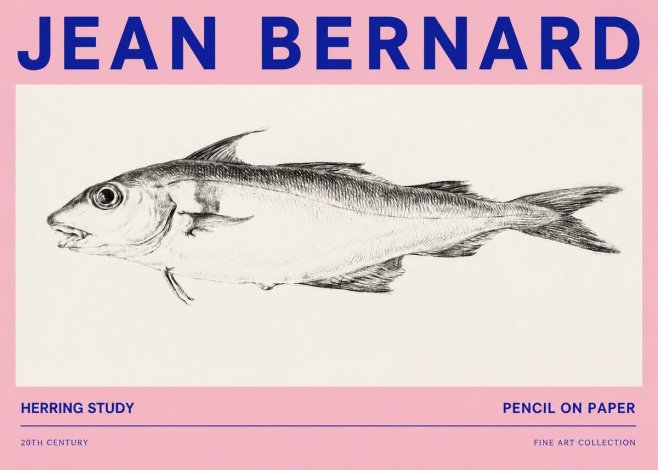 Jean Bernard Herring Study No3 - Poszter