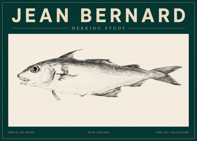 Jean Bernard Herring Study No4 - Poszter