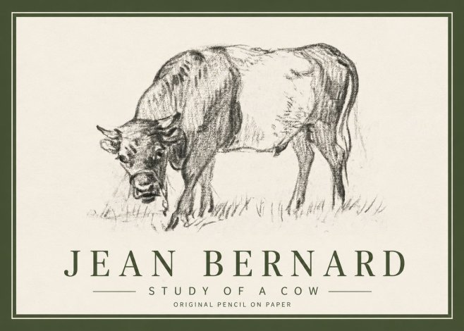 Jean Bernard Study of a Cow II No3 - Poszter