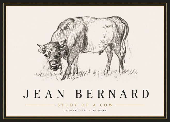 Jean Bernard Study of a Cow II No5 - Poszter