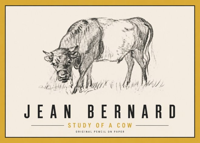 Jean Bernard Study of a Cow II No6 - Poszter