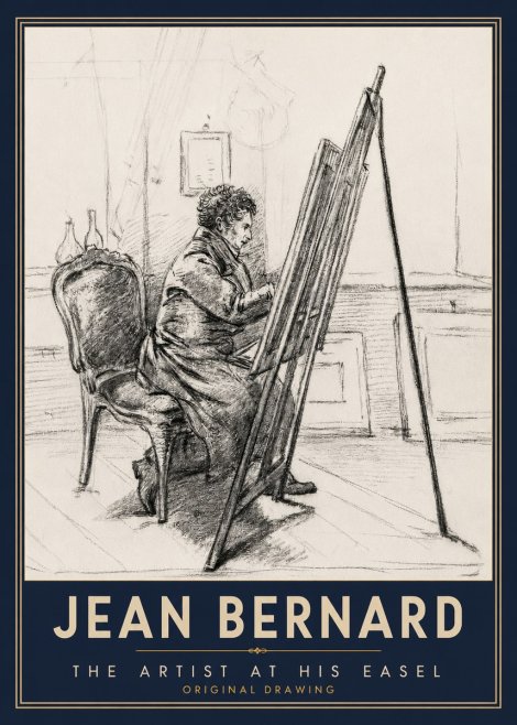 Jean Bernard The Artist at His Easel No3 - Poszter