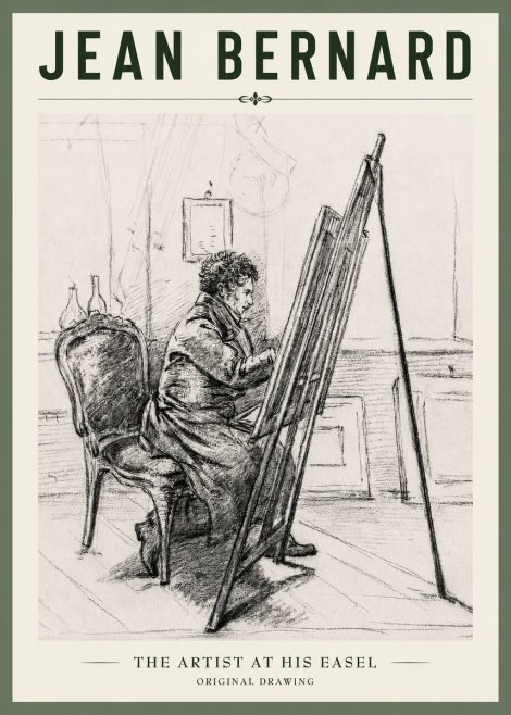 Jean Bernard The Artist at His Easel No4 - Poszter