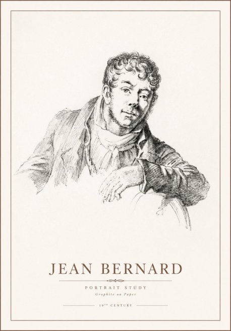 Jean Bernard French Portrait Study No2 - Poszter