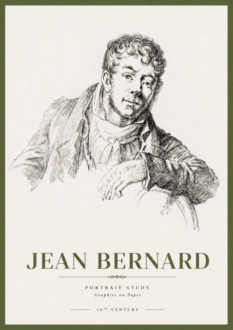 Jean Bernard French Portrait Study No4 - Poszter