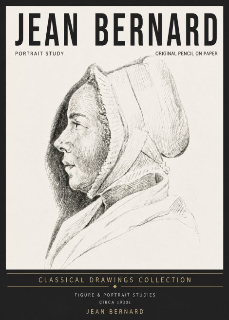 Jean Bernard Portrait Study VI No5 - Poszter