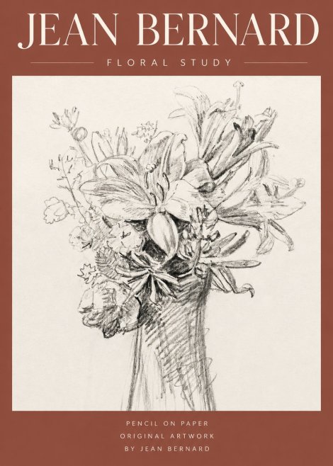 Jean Bernard Bouquet of Lilies No4 - Poszter