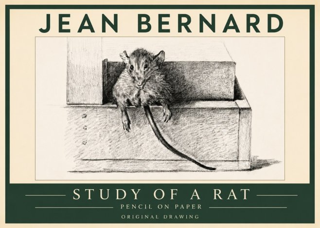 Jean Bernard Study of a Rat I No3 - Poszter