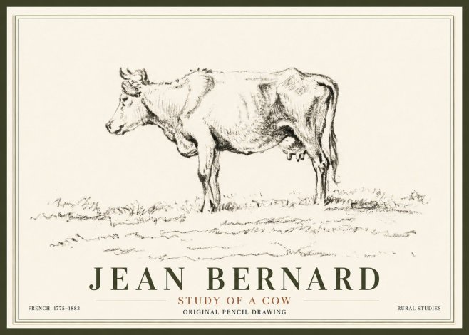 Jean Bernard Study of a Cow III No5 - Poszter