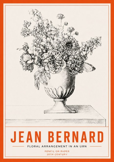 Jean Bernard Floral Arrangement in an Urn No3 - Poszter