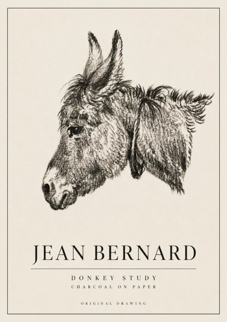 Jean Bernard Donkey Study III No3 - Poszter