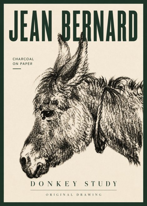 Jean Bernard Donkey Study III No6 - Poszter