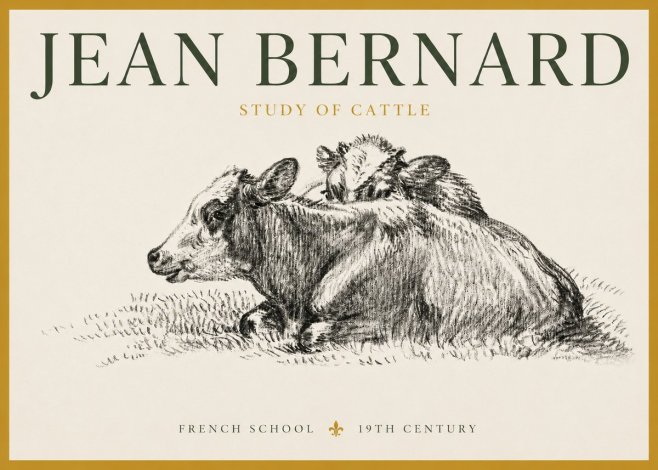 Jean Bernard Study of Cows No4 - Poszter