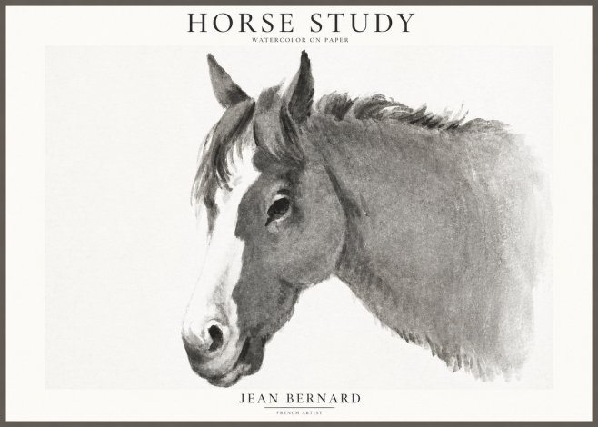 Jean Bernard Horse Study I No1 - Poszter