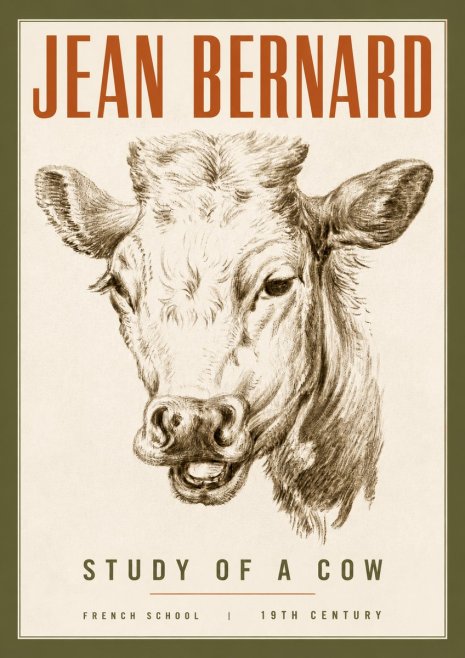 Jean Bernard Study of a Cow IV No4 - Poszter