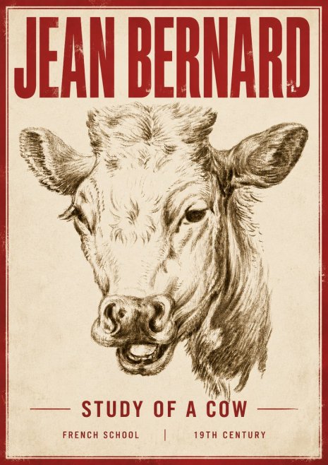 Jean Bernard Study of a Cow IV No5 - Poszter