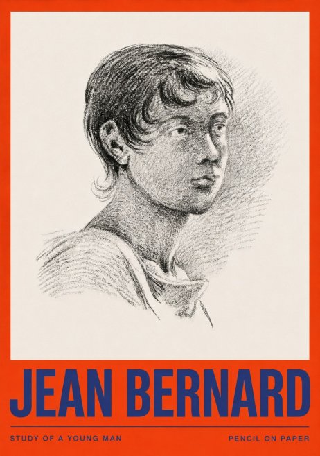 Jean Bernard Study of a Young Boy No4 - Poszter