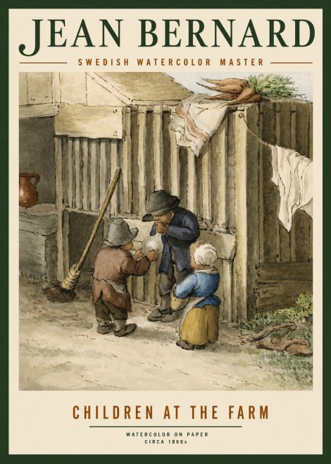 Jean Bernard Children at the Gate No4 - Poszter