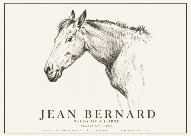 Jean Bernard Study of a Horse VI No6 - Poszter