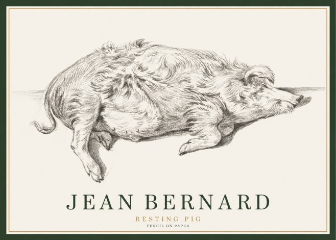 Jean Bernard Study of a Pig I No3 - Poszter