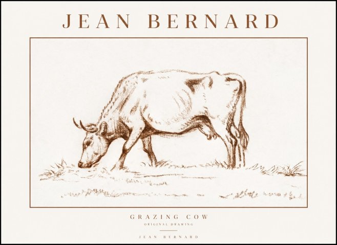 Jean Bernard Grazing Cow II No1 - Poszter