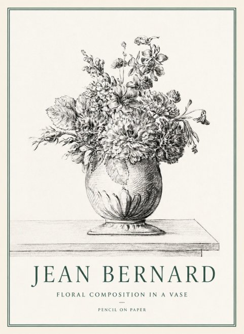 Jean Bernard Floral Composition in a Vase No1 - Poszter