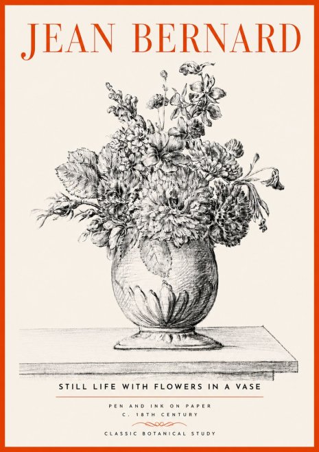 Jean Bernard Floral Composition in a Vase No5 - Poszter