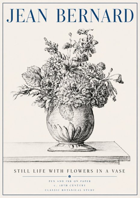 Jean Bernard Floral Composition in a Vase No6 - Poszter