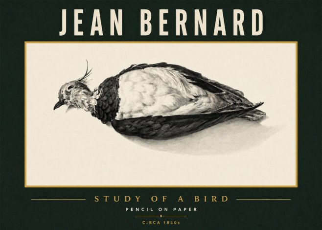 Jean Bernard Study of a Bird II No5 - Poszter