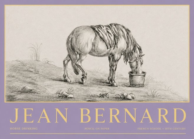 Jean Bernard Horse Drinking No3 - Poszter