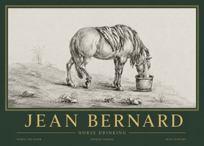Jean Bernard Horse Drinking No4 - Poszter