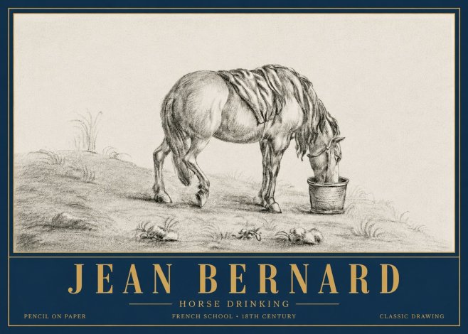 Jean Bernard Horse Drinking No6 - Poszter