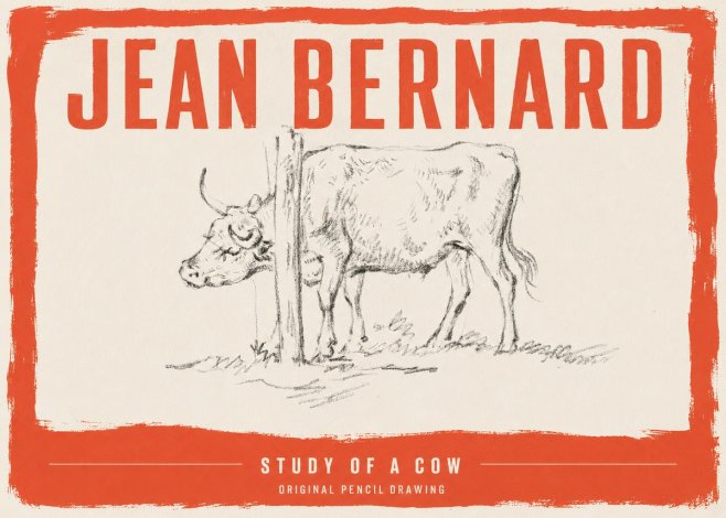 Jean Bernard Study of a Cow VII No3 - Poszter